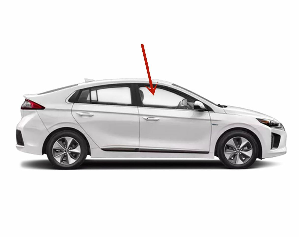 Passenger Right Side Front Door Window Door Glass Compatible with Hyundai Ioniq Hybrid 2017-2023 Models (Not For Ioniq 5 or Ioniq 6)