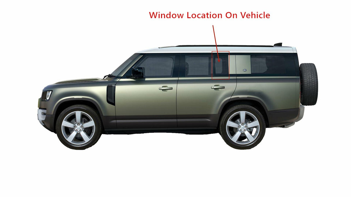 Tempered Driver Left Side Rear Vent Window Vent Glass Compatible with Land Rover Defender 90 / 110 / 130 2020-2025 4-Door Models