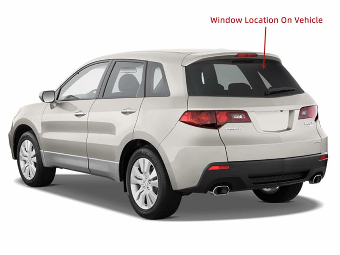Heated Back Tailgate Rear Window Glass Compatible with Acura RDX 2007-2012 Models