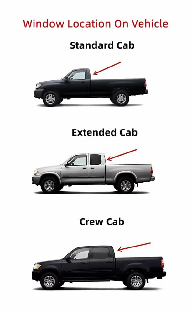 Encapsulated Clear Stationary Rear Window Back Glass Compatible with Toyota Tundra Pickup 2000-2006 Models