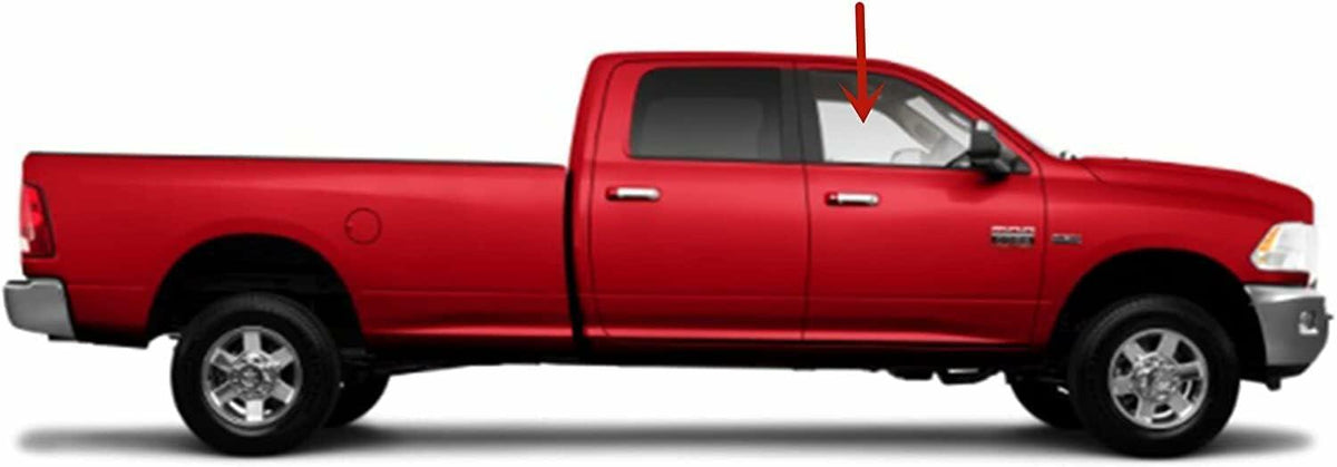 Passenger RH Front Door Window Glass Compatible with Dodge Ram 1500 2009-2018 & 1500 Classic 2019-2024 & 2500 3500 2010-2025 & 3500 4500 5500 Cab/Chs 2011-2026 4-Door Pickup