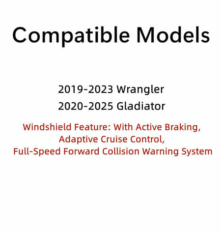 Laminated Front Windshield Window Glass Compatible with Jeep Wrangler 2018-2023/ Gladiator 2020-2025 Models W/ Feature
