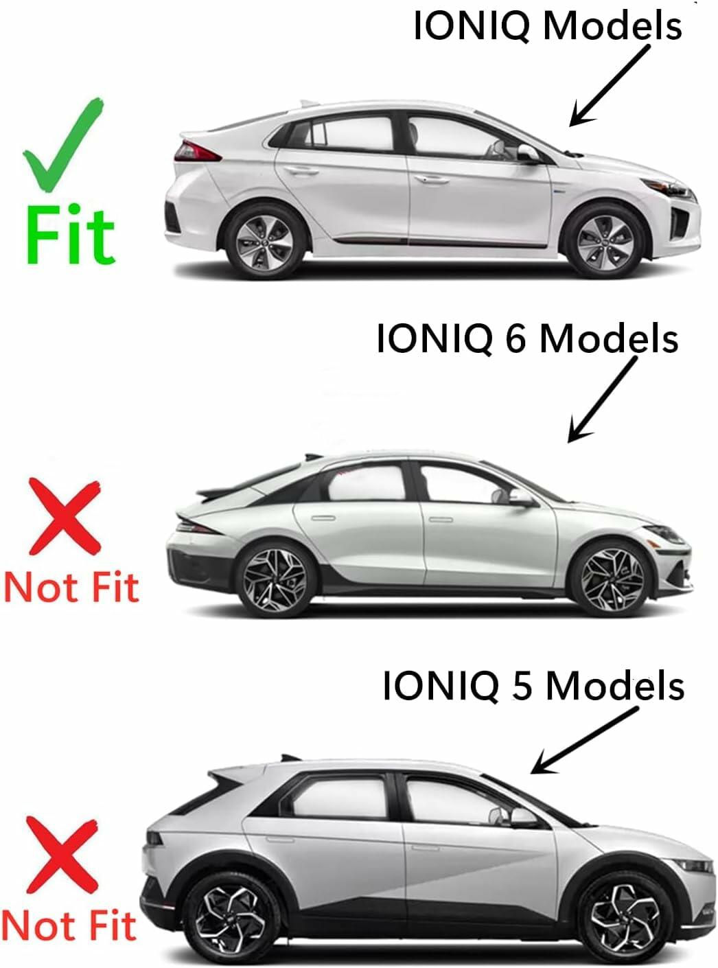 Tempered Passenger Right Side Rear Door Window Door Glass Compatible with Hyundai Ioniq Hybrid 2017-2023 Models (Not For Ioniq 5 or Ioniq 6)