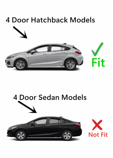 Heated w/ Antenna Back Window Back Glass Compatible with Chevrolet Cruze 4 Door Hatchback 2017-2019 Models
