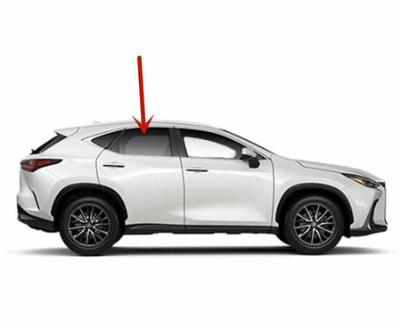 Tempered Passenger Right Side Rear Door Window Door Glass Compatible with Lexus NX250 NX350 NX350h NX450h+ 2022-2026 Models