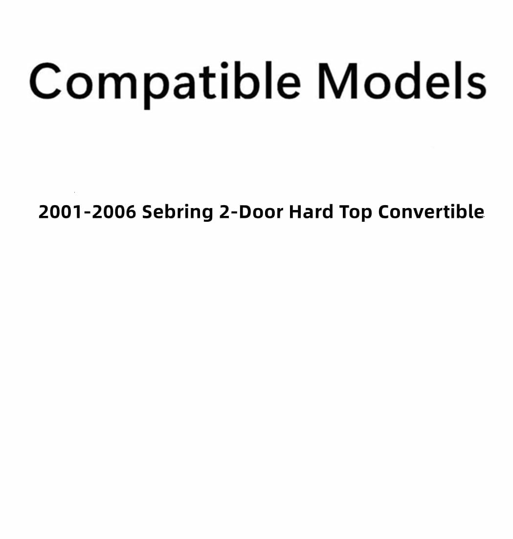 Heated Back Window Back Glass Compatible with Chrysler Sebring 2 Door Hardtop Convertible 2001-2006 Models