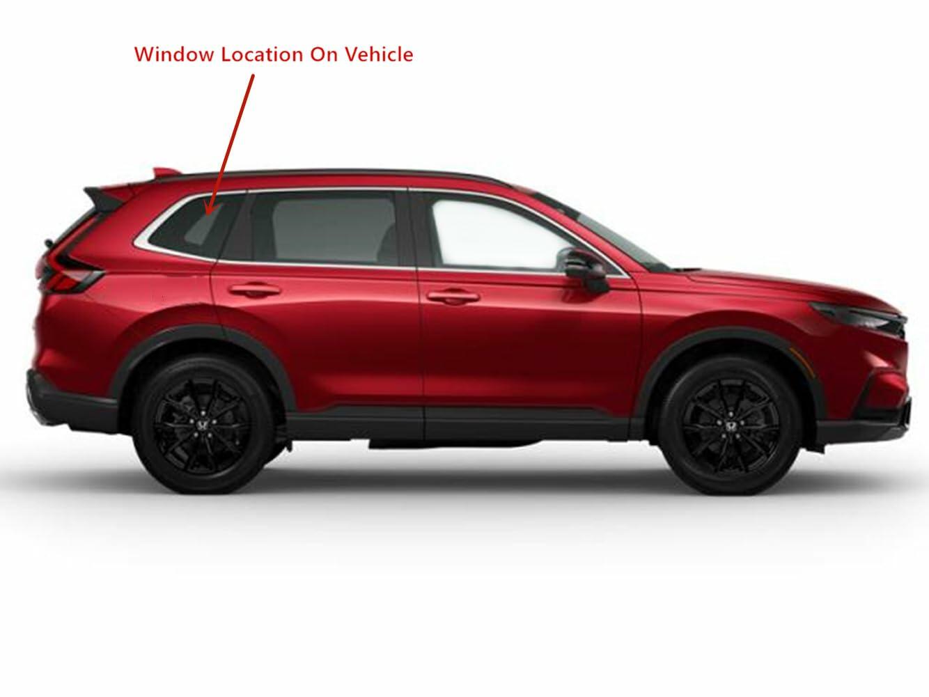 Chrome Molding Factory Privacy Color Passenger Right Side Quarter Window Quarter Glass Compatible with Honda CR-V 2023-2026 Models
