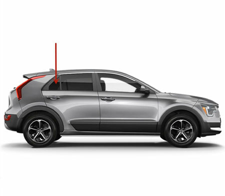 Tempered Passenger Right Side Rear Vent Window Glass Only Compatible with Kia Niro / Niro EV 2023-2026 Models