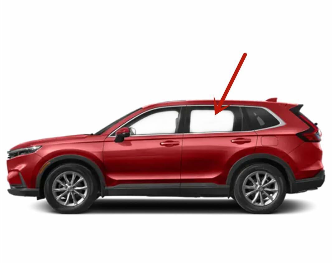 Clear Tempered Driver Left Side Rear Door Window Door Glass Compatible with Honda CR-V 2023-2026 Models