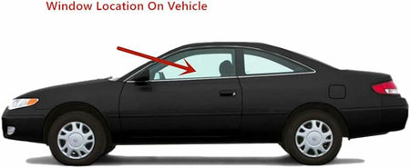 Clips Included Tempered Driver Left Side Door Window Door Glass Compatible with Toyota Solara 1999-2003 Models