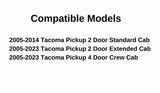 Rear Back Window Back Glass Manual Back Slider (OEM Style) Compatible with Toyota Tacoma Pickup 2005-2023 Models