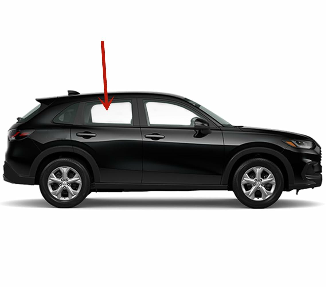 Clear Passenger Right Side Rear Door Window Door Glass Compatible with Honda HR-V 2023-2026 Models