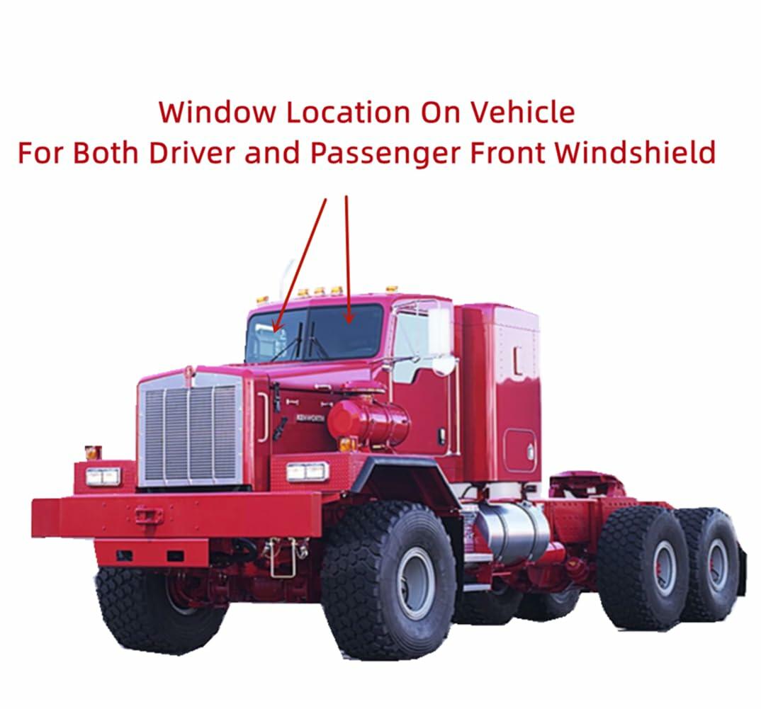 Laminated Front Windshield Window Glass Compatible with Kenworth C500 C800 T600 T800 W900 1983-2005 / T300 1991-1994 / T400 1983-1999 / T450 1983-2003 Models (Fit Both Passenger & Driver Side)