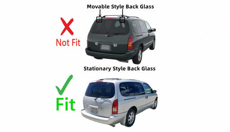 Stationary Heated Rear Back Tailgate Window Back Glass Compatible with Mercury Villager/Nissan Quest 1999-2002 Models