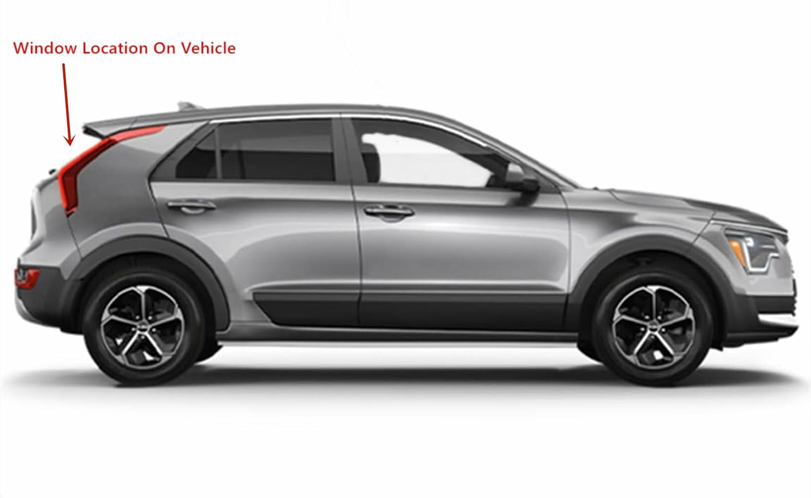 Factory Privacy Tinted Heated Rear LiftGate TailGate Back Window Back Glass Compatible with Kia Niro / Niro EV 2023-2026 Models
