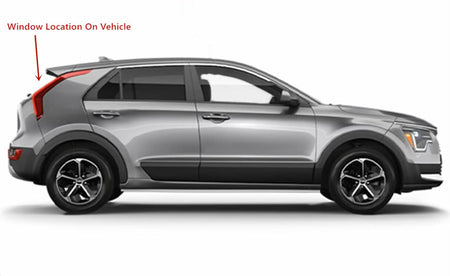 Factory Privacy Tinted Heated Rear LiftGate TailGate Back Window Back Glass Compatible with Kia Niro / Niro EV 2023-2026 Models