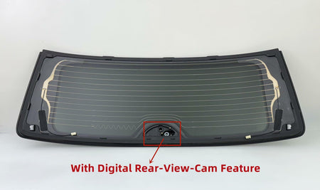 OEM Laminated Black Trim Heated Rear Back Tailgate Window Glass With Digital Rear-View-Cam Feature Compatible with Jeep Wagoneer / Wagoneer L / Grand Wagoneer / Grand Wagoneer L 2022-2025 Models