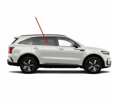 Tempered Passenger Right Side Rear Door Window Door Glass Compatible with Kia Sorento 2021-2026 Models