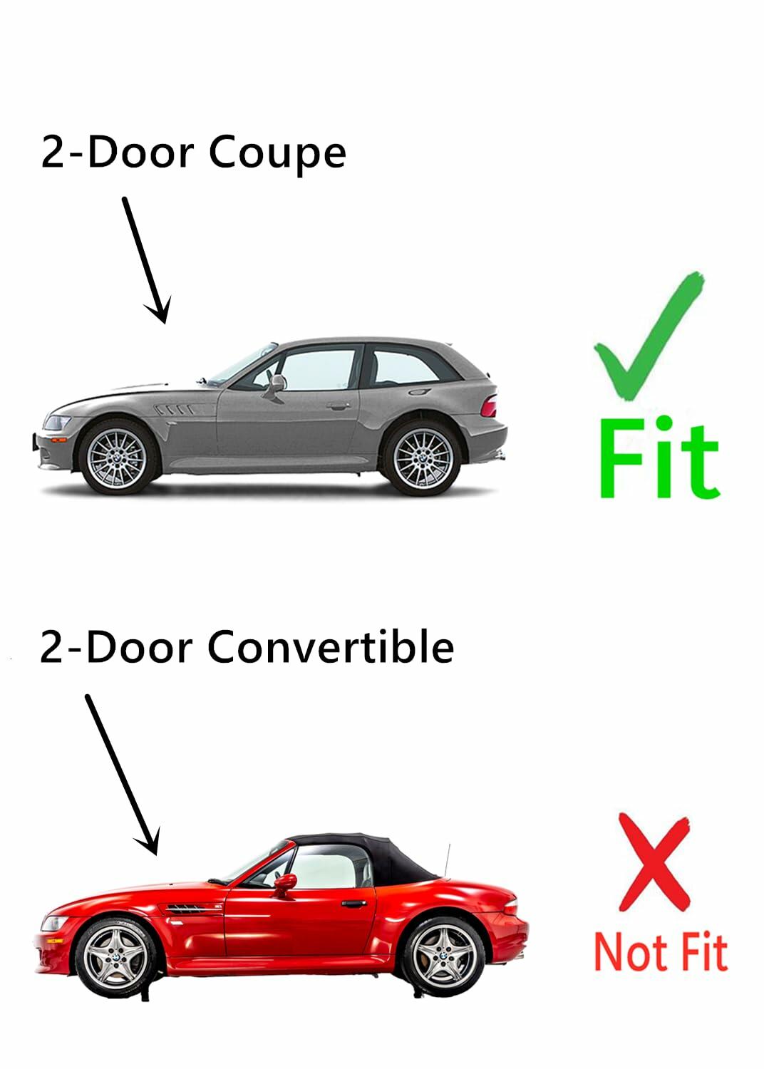 Tempered Driver Left Side Door Window Door Glass Compatible with BMW Z3 2-Door Coupe 1999-2002 Models