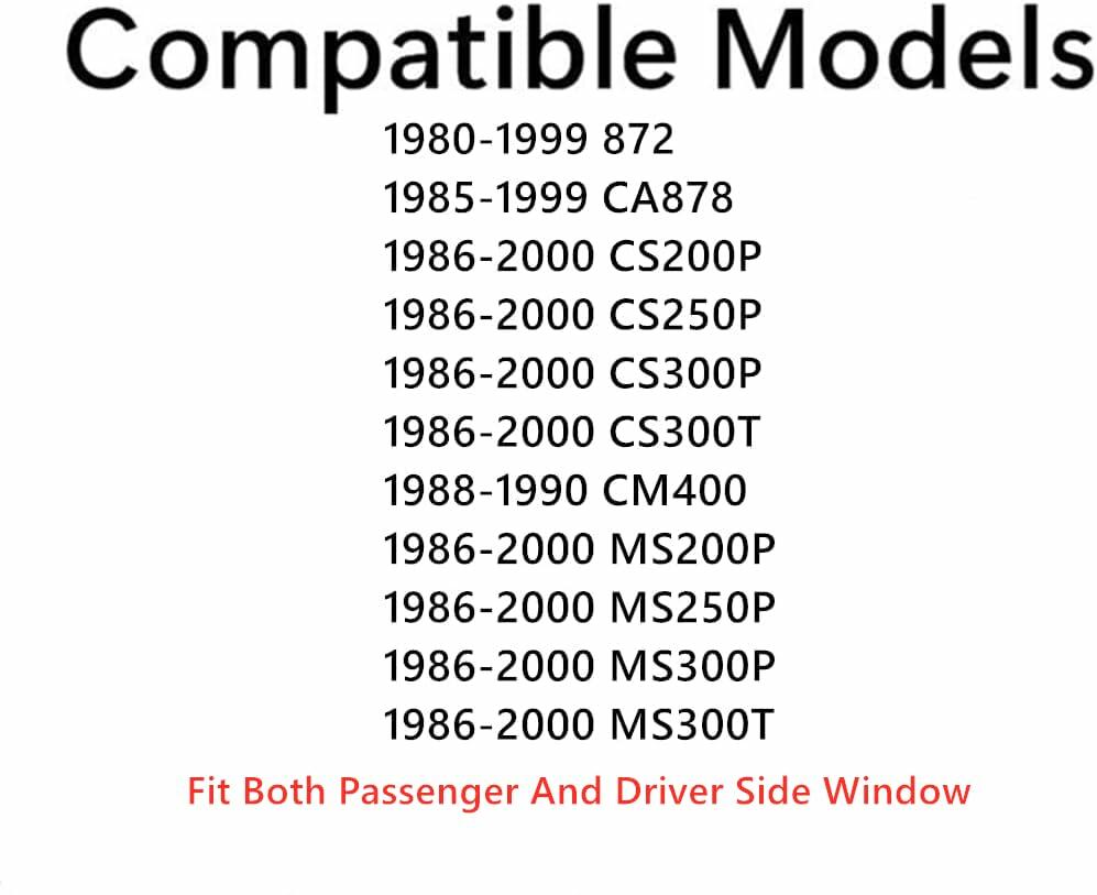 Tempered Passenger Right Or Driver Left Side Door Window Glass Compatible with Mack 872 CA878 CS200P CS250P CS300P CS300T CM400 MX200P MS250P MS300P MS300T 1986-2000 Models