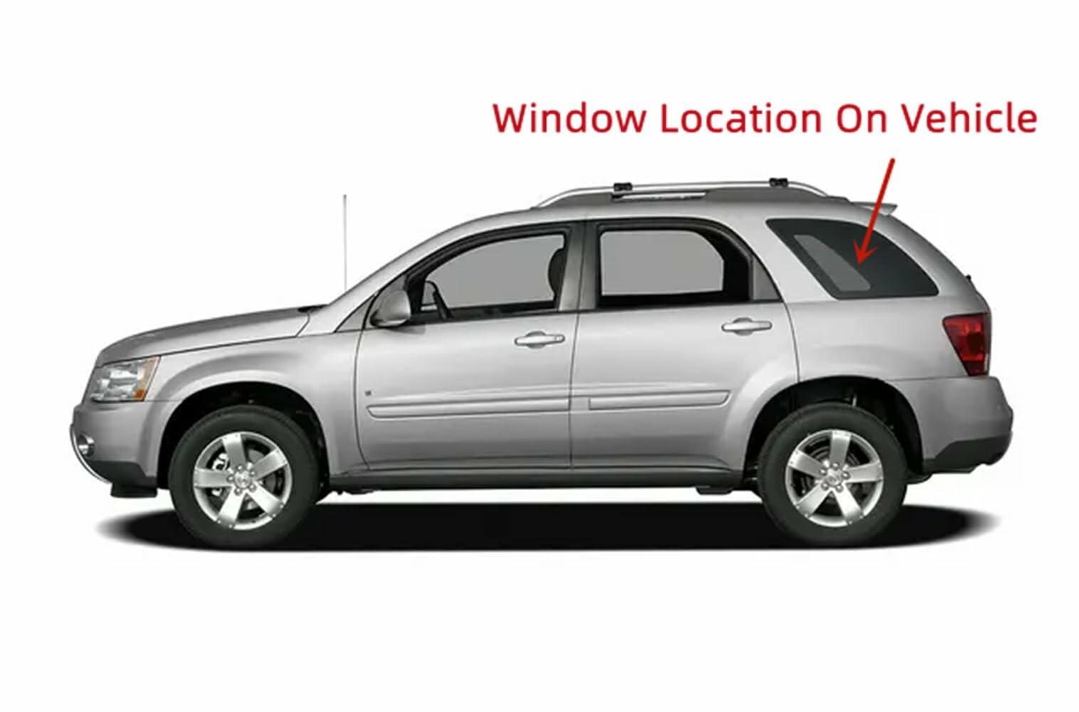 Privacy Driver Left Side Quarter Window Quarter Glass Compatible with Chevrolet Equinox 2005-2007 Pontiac Torrent 2006-2007 Models