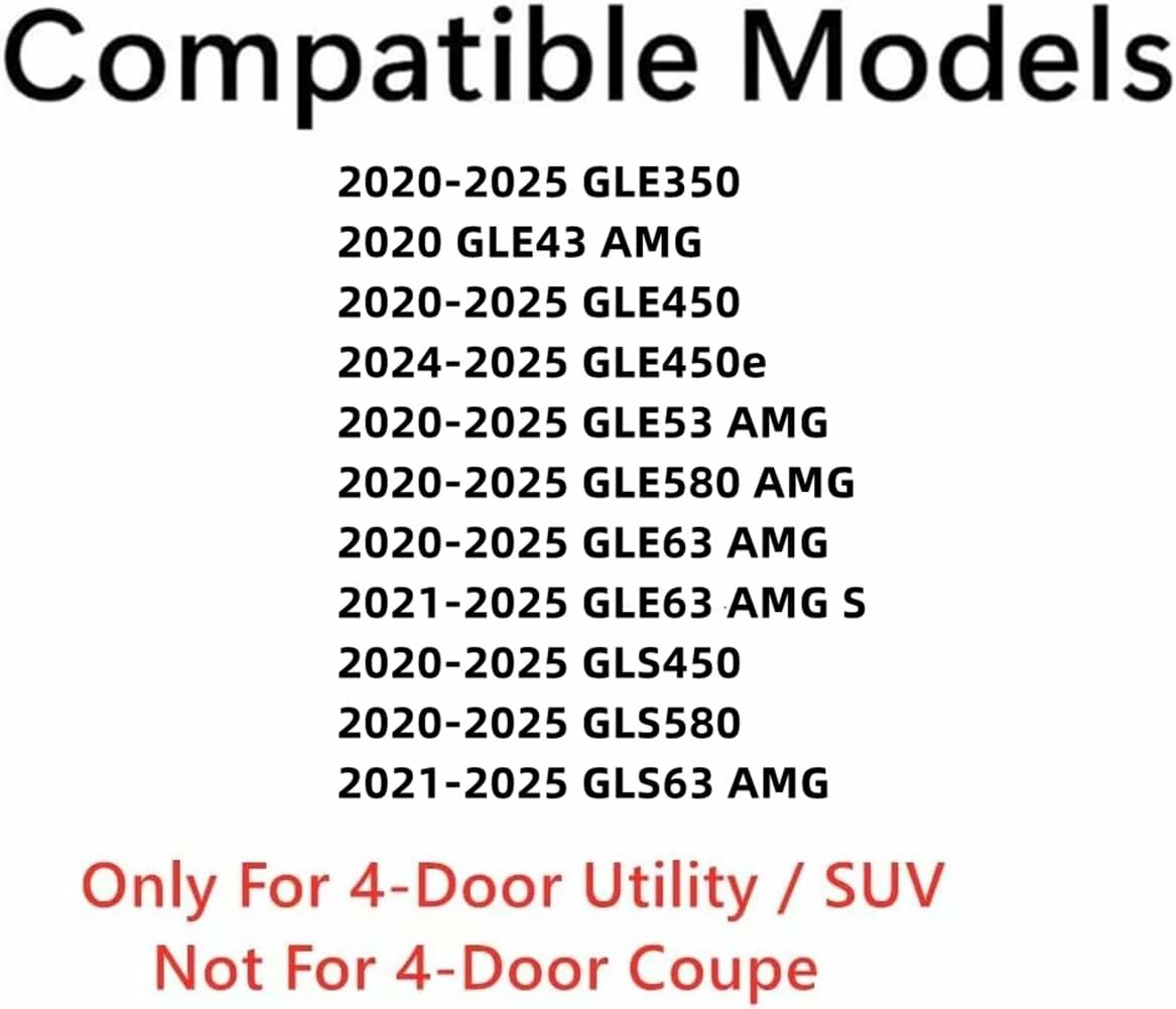 Tempered Driver Left Side Front Door Window Glass Compatible with Mercedes Benz GLE350 GLE43AMG GLE450 GLE53AMG GLE580 GLE63AMG GLS450 GLS580 GLS63AMG 4Dr SUV 2020-2025 Models (Not For Coupe)