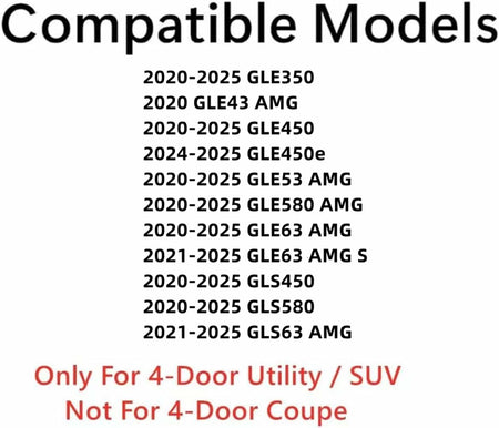 Tempered Driver Left Side Front Door Window Glass Compatible with Mercedes Benz GLE350 GLE43AMG GLE450 GLE53AMG GLE580 GLE63AMG GLS450 GLS580 GLS63AMG 4Dr SUV 2020-2025 Models (Not For Coupe)