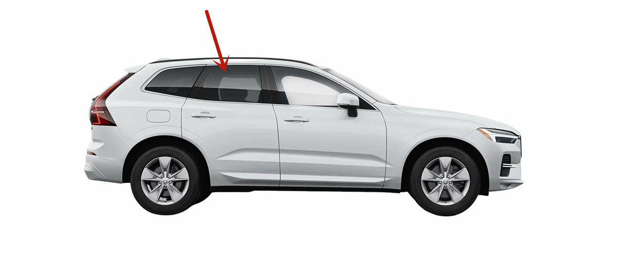 Tempered Passenger Right Side Rear Door Window Door Glass Compatible with Volvo XC60 2018-2026 Models