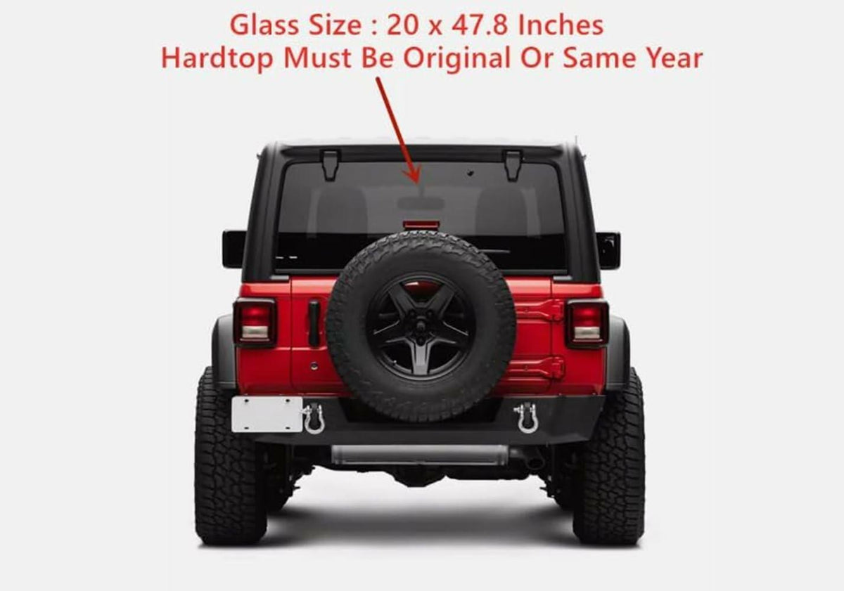 OE Heated Back Tailgate Window Back Glass Compatible with Jeep Wrangler 2011-2017 Models/Wrangler JK 2018 Models