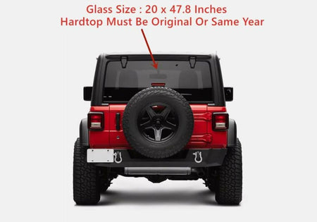 OE Heated Back Tailgate Window Back Glass Compatible with Jeep Wrangler 2011-2017 Models/Wrangler JK 2018 Models