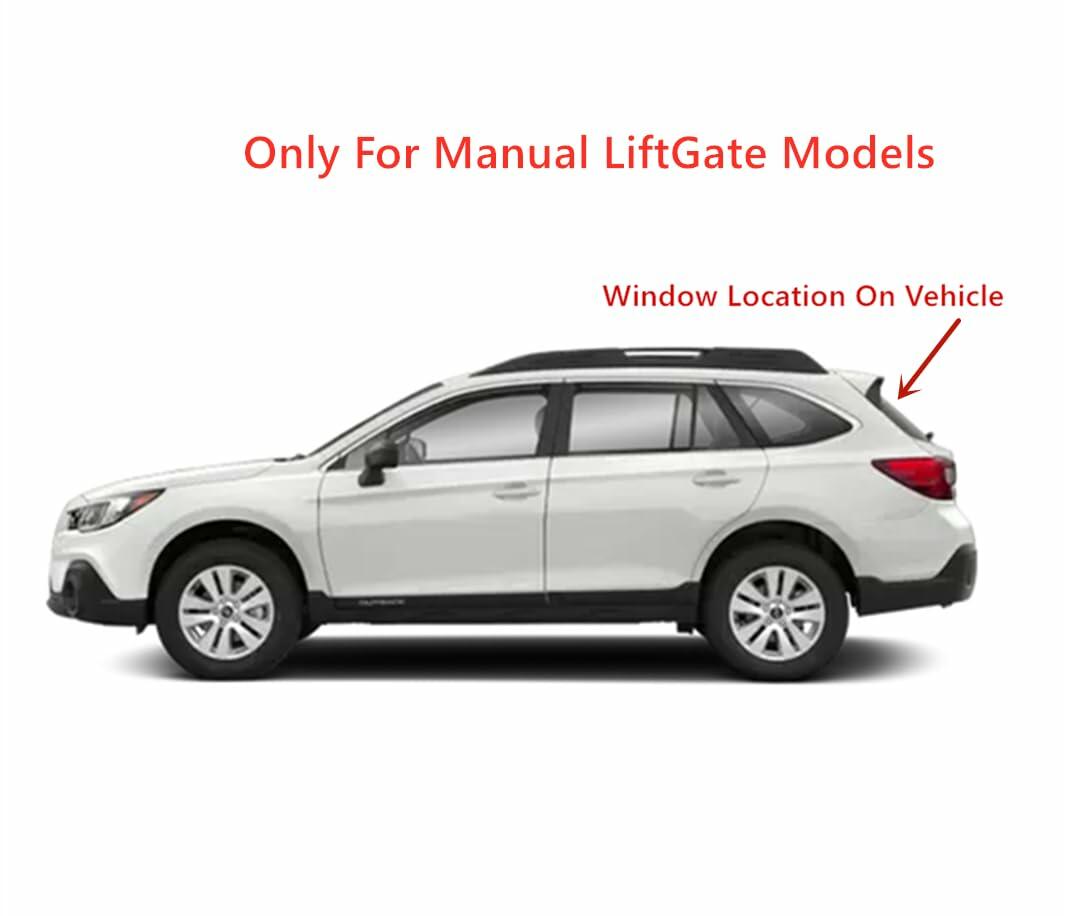 Manual Liftgate Style Heated Tempered Rear Back Window Back Glass Compatible with Subaru Outback 2015-2019 Models