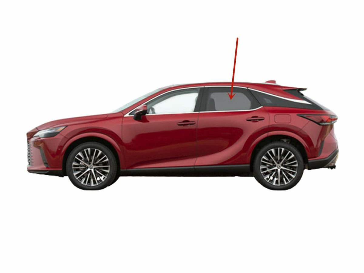 Tempered Driver Left Side Rear Door Window Door Glass Compatible with Lexus RX350 RX350h RX500h 2023-2026 Models