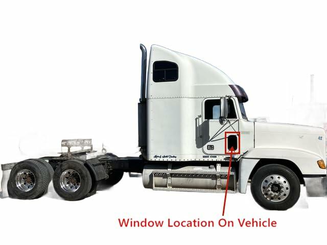 Glass Only Tempered Passenger Right Side Door Lower Window Glass Compatible with Freightliner Classic XL FLD120SD 1989-2010 & FLC120 FLC112 FLD120 Silver Aero Raised Roof 1979-2004 Models