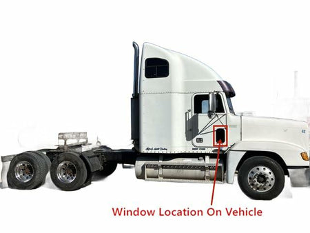Glass Only Tempered Passenger Right Side Door Lower Window Glass Compatible with Freightliner Classic XL FLD120SD 1989-2010 & FLC120 FLC112 FLD120 Silver Aero Raised Roof 1979-2004 Models