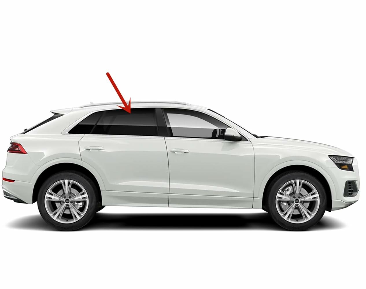 Passenger Right Side Rear Door Window Door Glass Compatible with Audi Q8 2020-2026 Models