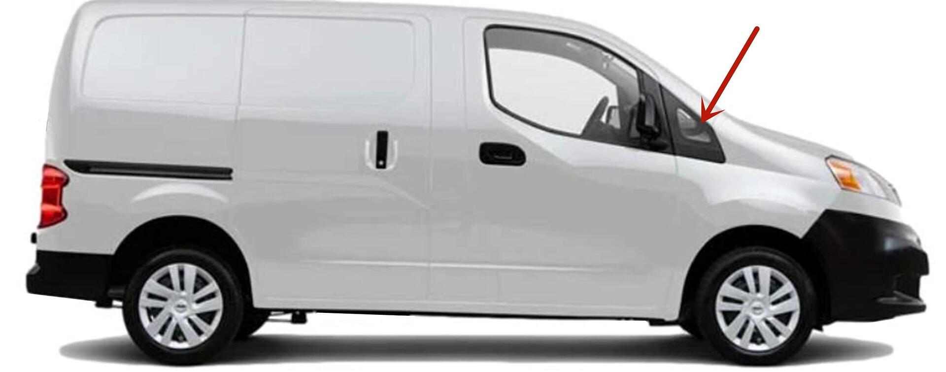 Passenger Right Side Front Vent Window Vent Glass Compatible with Chevrolet City Express 2014-2018 /Nissan NV200 2013-2021 Models