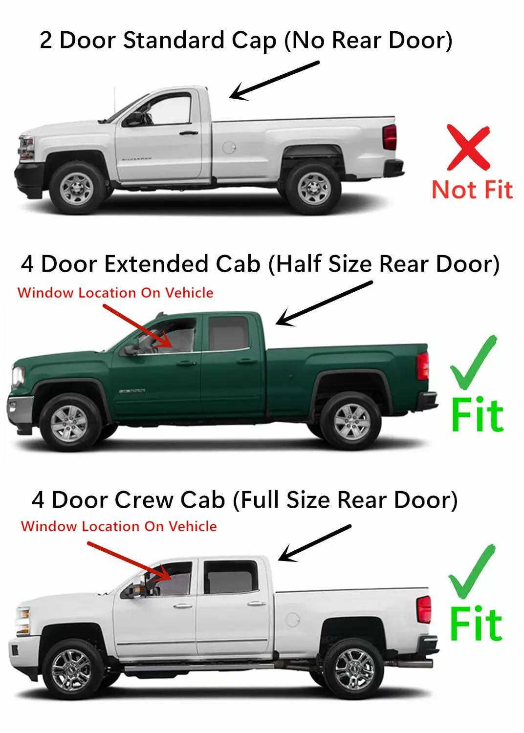 Privacy Driver Left Side Front Door Window Glass Compatible with Chevrolet Silverado GMC Sierra 1500 2014-2018 / 1500Limited 2019 / 2500 3500 2015-2019 / 4500 5500 6500 2019-2021 4-Dr Pickup
