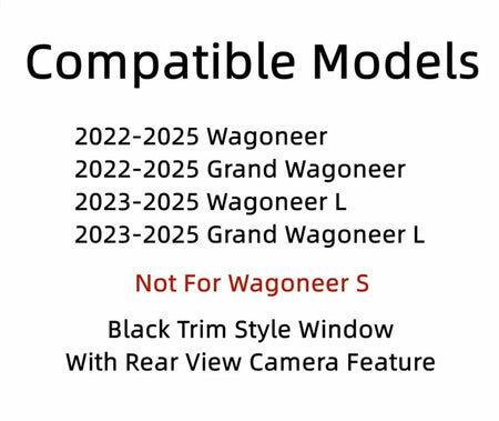 OEM Laminated Black Trim Heated Rear Back Tailgate Window Glass With Digital Rear-View-Cam Feature Compatible with Jeep Wagoneer / Wagoneer L / Grand Wagoneer / Grand Wagoneer L 2022-2025 Models