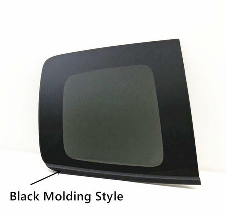 Black Molding Style Passenger Right Side Quarter Window Quarter Glass Compatible with Chevrolet Colorado GMC Canyon 2015-2023 Extended Cab Models