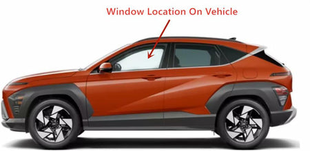 Tempered Driver Left Side Front Door Window Door Glass Compatible with Hyundai Kona / Kona Electric 2024-2026 Models