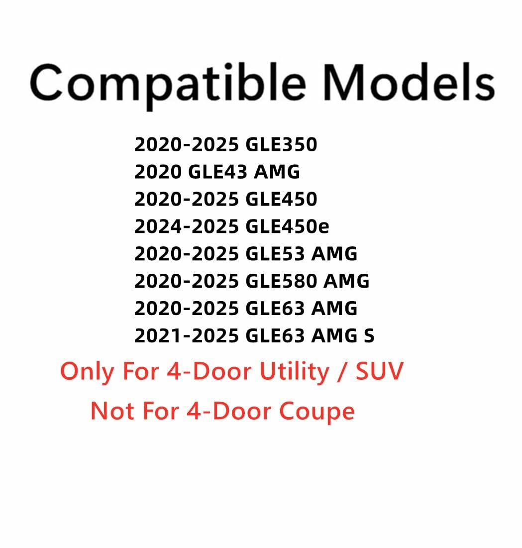 Tempered Driver Left Side Rear Door Window Door Glass Compatible with Mercedes Benz GLE-Class GLE350 GLE43 GLE450 GLE53 GLE580 GLE63 2020-2025 4-Door SUV Models
