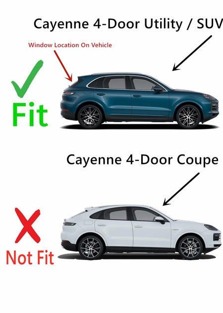 Tempered Heated 4-Connectors Style Rear Tailgate Liftgate Window Back Glass Compatible with Porsche Cayenne 2019-2025 4-Door Utility / SUV Models (Not For Coupe)