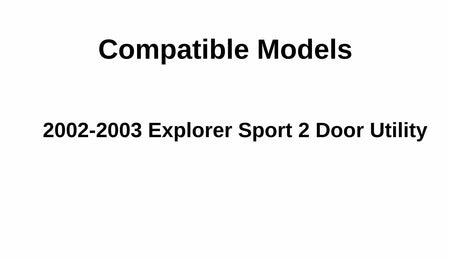 Heated With Wiper Hole Style Back Tailgate Window Back Glass Compatible with Ford Explorer Sport 2002-2003 2 Door Models