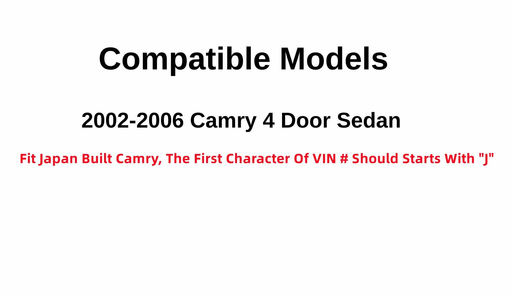 Japan Built Style Passenger Right Side Front Door Window Door Glass Compatible with Toyota Camry 2002-2006 Models