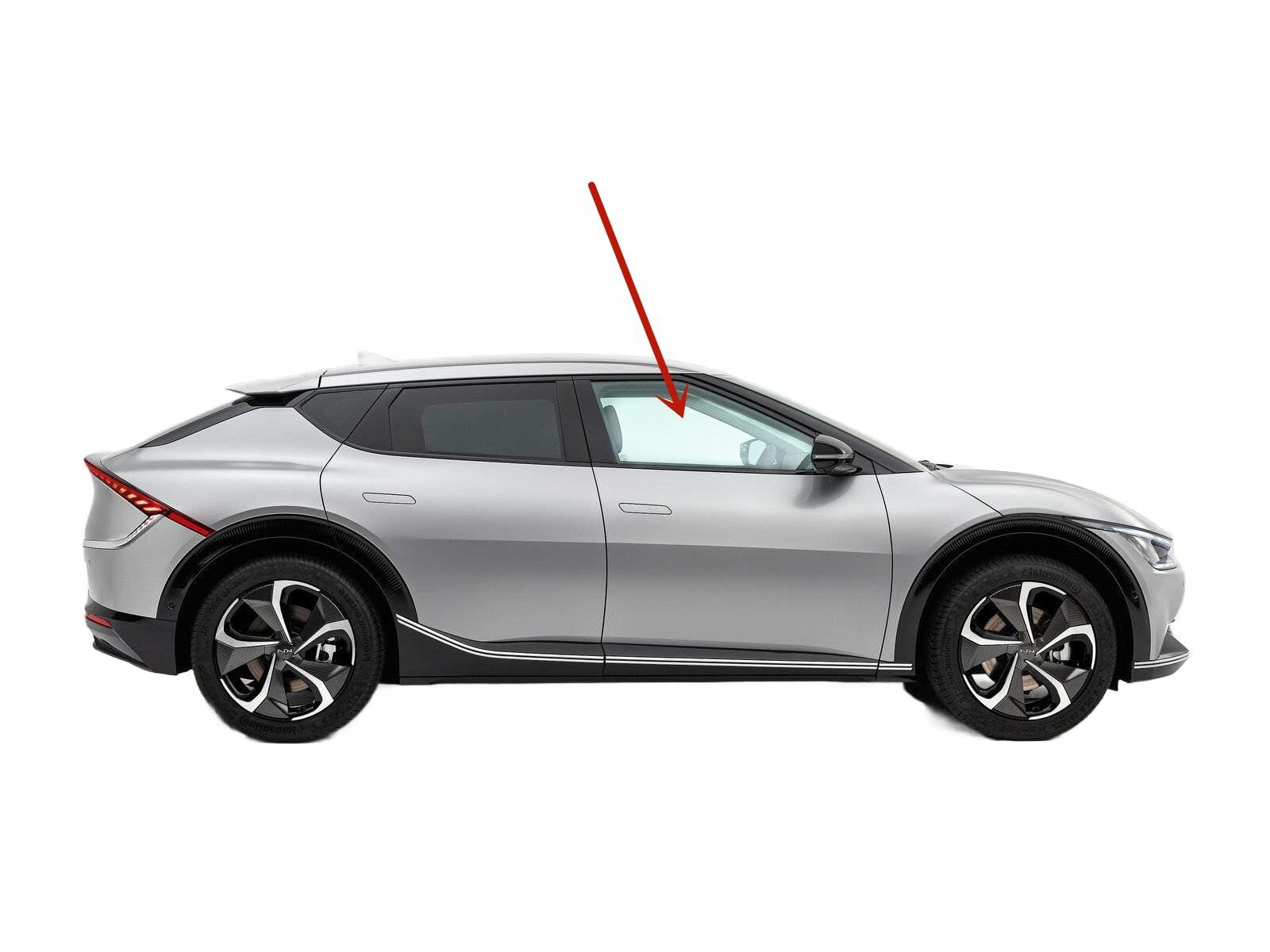 Tempered Passenger Right Side Front Door Window Door Glass Compatible with Kia EV6 2022-2025 Models