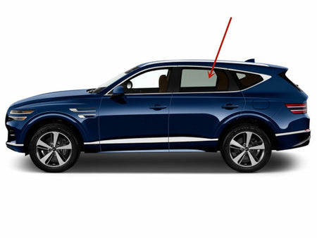 Tempered Driver Left Side Rear Door Window Door Glass Compatible with Genesis GV80 2021-2024 Models