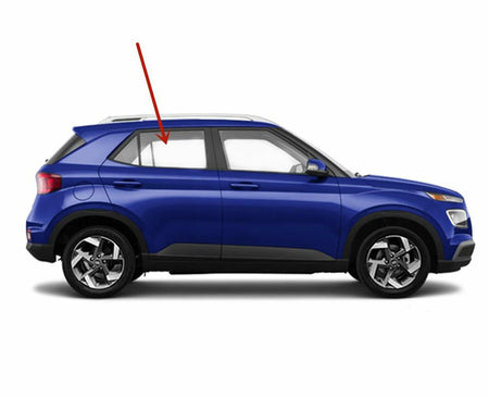 Tempered Passenger Right Side Rear Door Window Door Glass Compatible with Hyundai Venue 2020-2026 Models