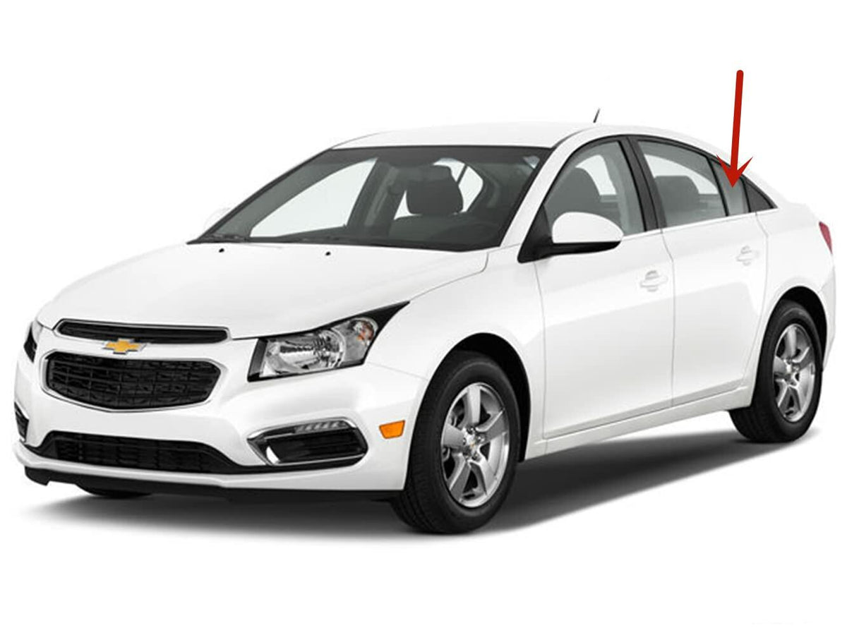 OEM Driver Left Side Rear Vent Window Vent Glass Compatible with Chevrolet Cruze 2010-2015 / Cruze Limited 2016