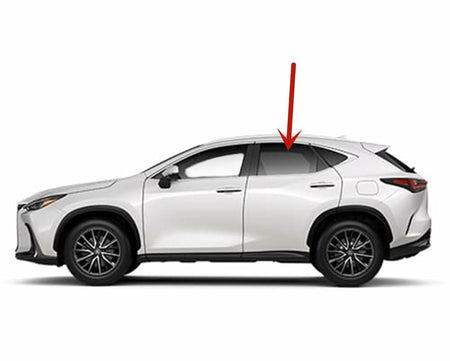 Tempered Driver Left Side Rear Door Window Door Glass Compatible with Lexus NX250 NX350 NX350h NX450h+ 2022-2026 Models