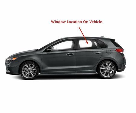 Tempered Driver Left Side Rear Door Window Glass Compatible with Hyundai Elantra GT 2018-2020 Models